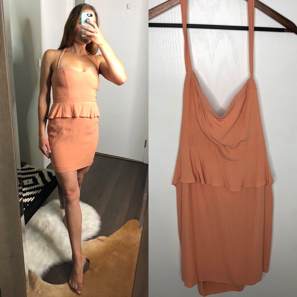 Coral mini dress